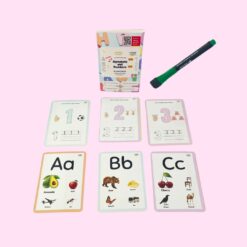 Alphabet Flash Cards with Tracing & Numbers (Reusable) – A to Z + 1–9