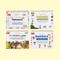 Alphabets, Numbers, Fruits & Animals Activity Binder Combo