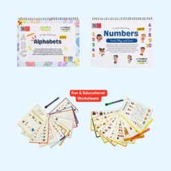 Alphabets, Numbers & Reusable Worksheets + Free Marker